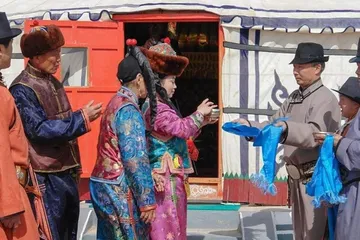 Mongolian grand etiquette and custom "Xian Hada"1