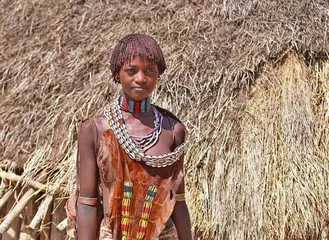 The last primitive tribal cultural customs of Africa's traditional wildness