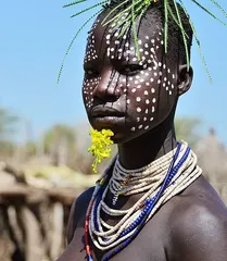 The last primitive tribal cultural customs of Africa