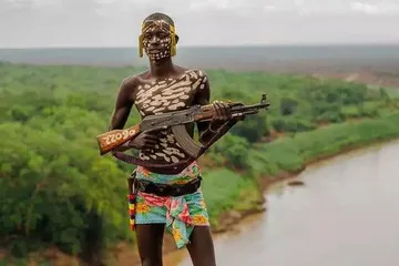 The last primitive tribal cultural customs of Africa