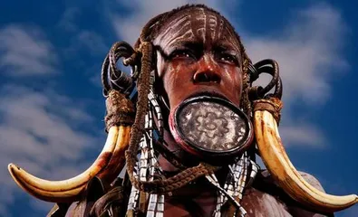 The last primitive tribal cultural customs of Africa
