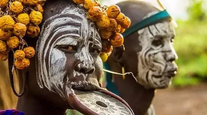 The last primitive tribal cultural customs of Africa