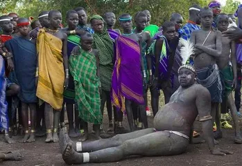 The last primitive tribal cultural customs of Africa