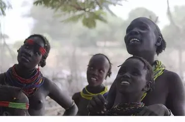 The last primitive tribal cultural customs of Africa