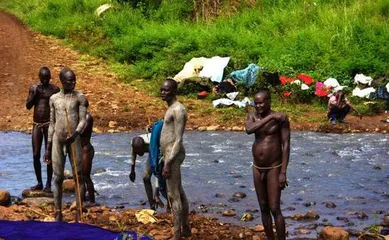 The last primitive tribal cultural customs of Africa