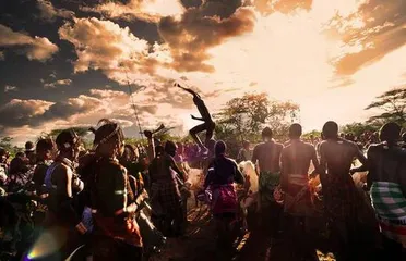 The last primitive tribal cultural customs of Africa