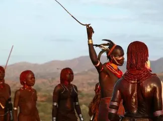 The last primitive tribal cultural customs of Africa