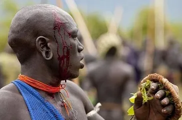 The last primitive tribal cultural customs of Africa
