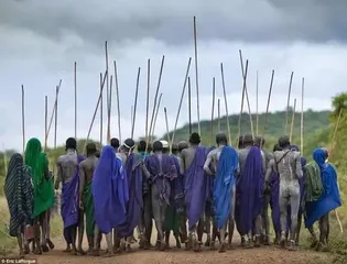 The last primitive tribal cultural customs of Africa