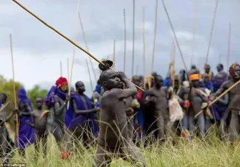 The last primitive tribal cultural customs of Africa