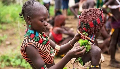 The last primitive tribal cultural customs of Africa