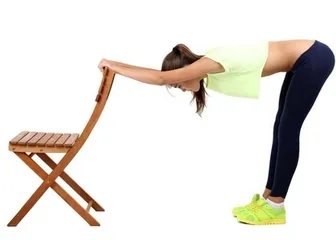 Simple office chair yoga slimming and maintaining health (photo)3