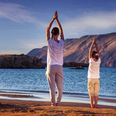 Yoga Shuangjiao teaches you "harmony between man and nature" outdoor yoga3