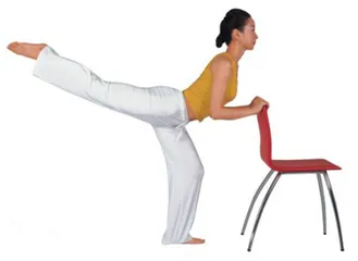 Two-style chair weight loss yoga practice temptation buttocks (photo)2