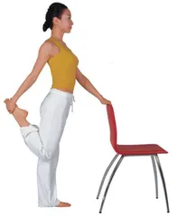 Two-style chair weight loss yoga practice temptation buttocks (photo)4