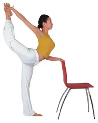 Two-style chair weight loss yoga practice temptation buttocks (photo)5