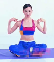 Two yoga moves with thin arms and breast enhancement (picture)1