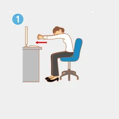 Office stretching exercise illustration complete