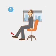 Office stretching exercise illustration complete6