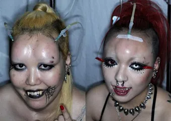 Japanese youth popular strange plastic surgery "bagel head" modeling4
