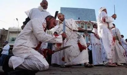 Shiite Muslim traditional custom "Ashura": bloody cuts the scalp1