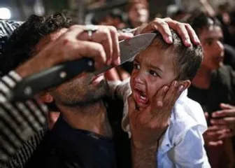 Shiite Muslim traditional custom "Ashura": bloody cuts the scalp2