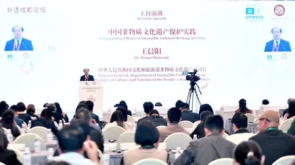 [Wang Chenyang] Intangible Cultural Heritage Chengdu Forum 丨 Practice of Intangible Cultural Heritage Protection in China